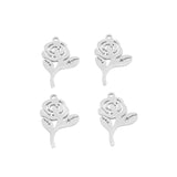 10pcs Flower Pendant Charms Stainless Steel for Jewelry Making Findings