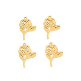 10pcs Flower Pendant Charms Stainless Steel for Jewelry Making Findings