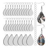 30 Pcs Sublimation Earring Blanks with Hooks, Rings