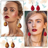 30 Pcs Sublimation Earring Blanks with Hooks, Rings