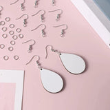 30 Pcs Sublimation Earring Blanks with Hooks, Rings