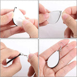 30 Pcs Sublimation Earring Blanks with Hooks, Rings