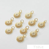 14k Sun Zircon Pendant Earring DIY Accessory Set