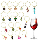 Mermaid Tail Wine Glass Charms - Hawaii Fish Shell Pendant