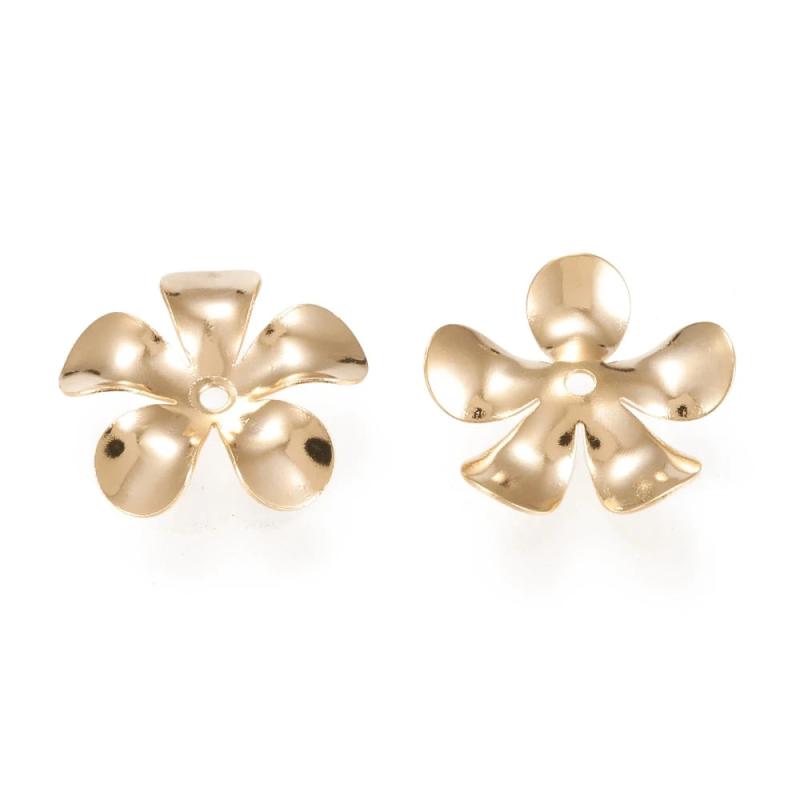 50pcs 304 Stainless Steel Flower Bead Caps Cone End Beads Cap for DIY Jewelry