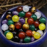 Natural Stone Gem Agate Quartz Amethyst Bead Crafts 8mm