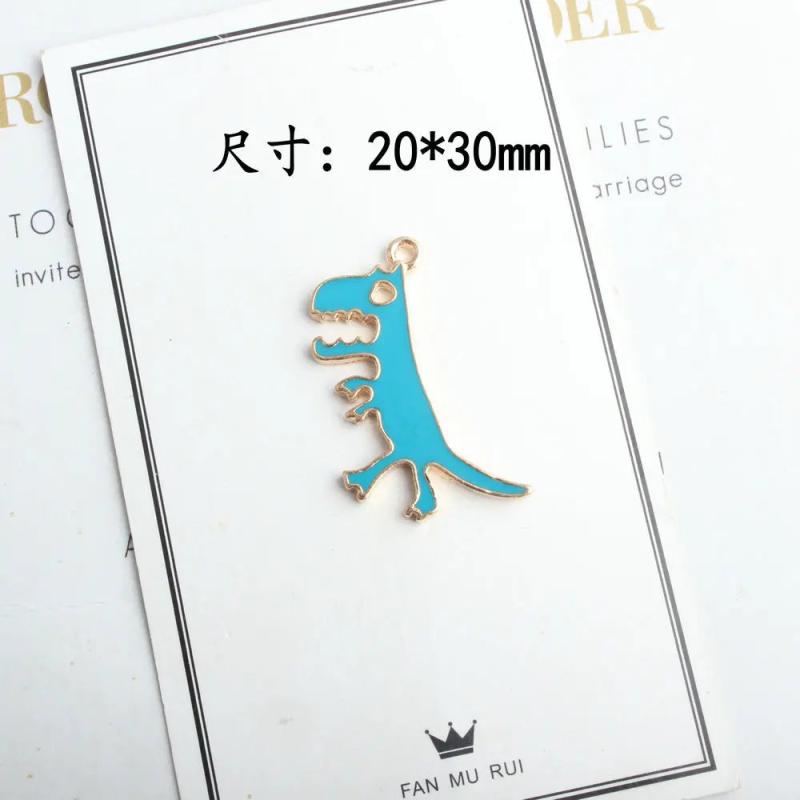 20pcs Cartoon Dinosaur Alloy Pendant DIY Jewelry Accessories