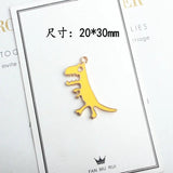 20pcs Cartoon Dinosaur Alloy Pendant DIY Jewelry Accessories