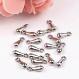 300pcs 3x9mm Antique Silver Chain Water Drop Pendants
