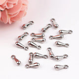 300pcs 3x9mm Antique Silver Chain Water Drop Pendants
