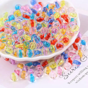 100pcs Acrylic Transparent Round Beads For Jewelry Making