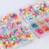 Polymer Clay Acrylic Loose Beads Kit Box for Kids Jewelry Making