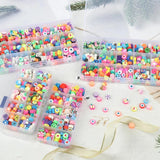 Polymer Clay Acrylic Loose Beads Kit Box for Kids Jewelry Making