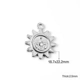 10Pcs/Lot Sun Pendant Human Face Charms for Necklace DIY Jewelry Making