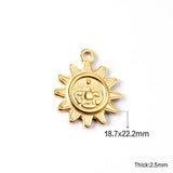 10Pcs/Lot Sun Pendant Human Face Charms for Necklace DIY Jewelry Making