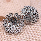 10pcs 29x29x9mm Bead Caps DIY Jewelry Making Antique Silver Plated Findings