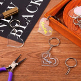 Acrylic Heart Keychain Blanks Set with Tassels for DIY Crafts