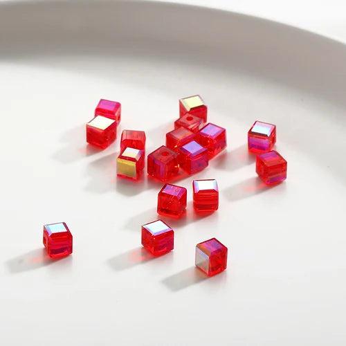 Colorful Aurora Square Sugar Crystal Beads DIY Bracelet Necklace Material