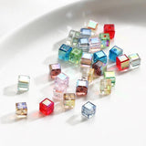 Colorful Aurora Square Sugar Crystal Beads DIY Bracelet Necklace Material
