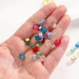 Colorful Aurora Square Sugar Crystal Beads DIY Bracelet Necklace Material