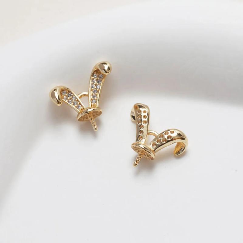 4PCS Rabbit Charms Pearls for Jewelry Making 12*14mm