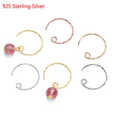 10pcs 925 Sterling Silver Ear Earwires DIY Earring Ear Hooks