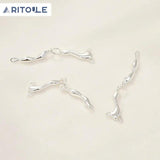 Gold-Plated Branch Double Hanging Link Rod for DIY Beading