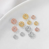 Hollow Flower Set Pearl Beaded Spacer DIY Bracelet Necklace Headpiece