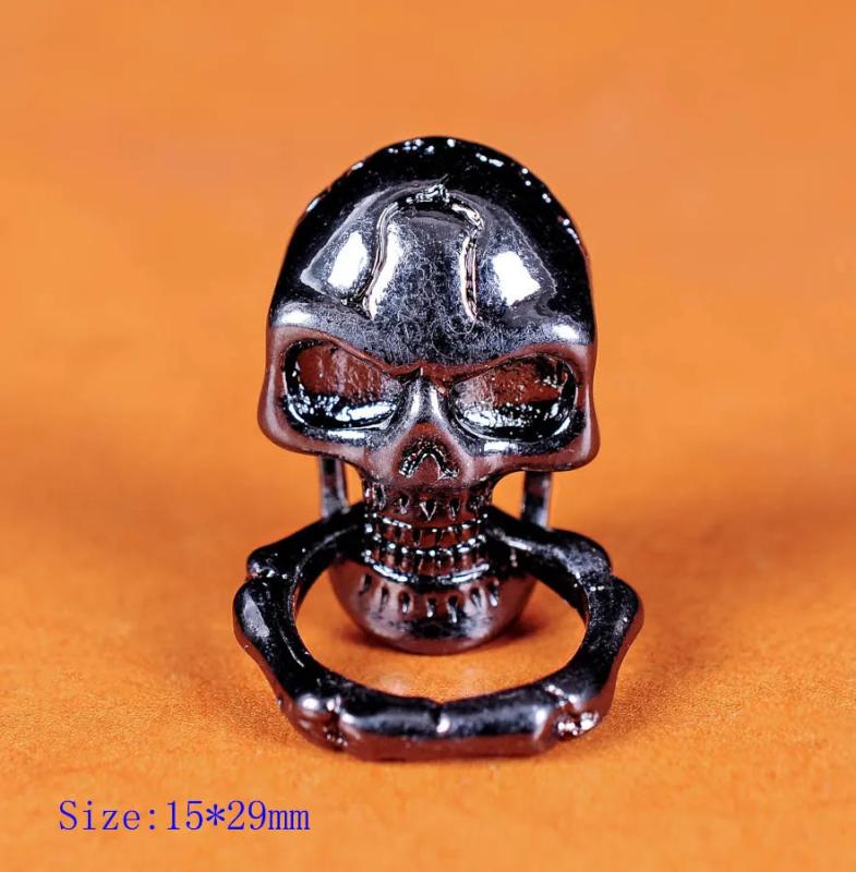 10PCS Biker Punk Silver Skull Conchos Rivet Stud Screw Back for DIY Leather