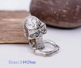10PCS Biker Punk Silver Skull Conchos Rivet Stud Screw Back for DIY Leather