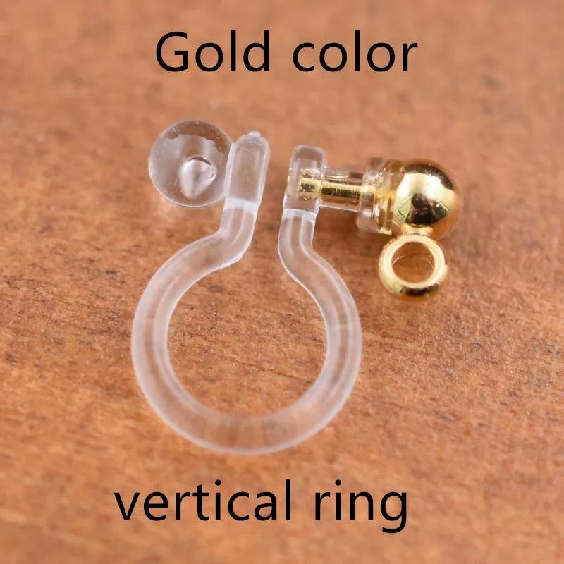 20 Resin Ear Clip No Pierced Earrings Studs DIY Jewelry Findings