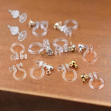 20 Resin Ear Clip No Pierced Earrings Studs DIY Jewelry Findings