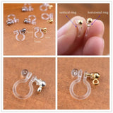 20 Resin Ear Clip No Pierced Earrings Studs DIY Jewelry Findings