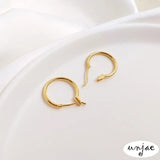 14K Light Preserving Earrings 18K Thick Circle Earrings