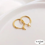 14K Light Preserving Earrings 18K Thick Circle Earrings