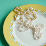 Japanese Hand-Crafted Large Bow Earring & Hair Clip DIY Material