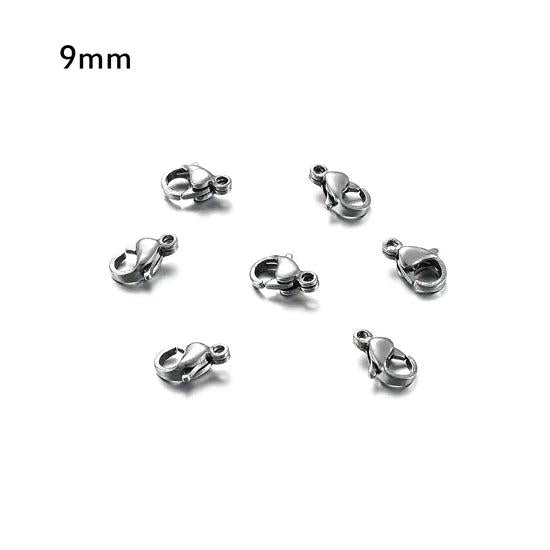 100pcs Stainless Steel Lobster Clasp Hooks for Necklace&Bracelet Chain