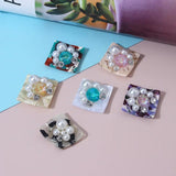 6pcs Retro Pearl Mask Acetic Acid Pendant DIY Jewelry Earrings Materials