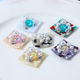 6pcs Retro Pearl Mask Acetic Acid Pendant DIY Jewelry Earrings Materials
