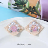6pcs Retro Pearl Mask Acetic Acid Pendant DIY Jewelry Earrings Materials