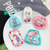 10pcs Animal Pendant Charms Acrylic Base for Necklace Earrings DIY Crafts