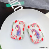 10pcs Animal Pendant Charms Acrylic Base for Necklace Earrings DIY Crafts