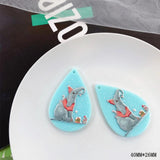 10pcs Animal Pendant Charms Acrylic Base for Necklace Earrings DIY Crafts