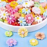 100 Pcs Resin Daisy Flowers Blessing Bag Clip Craft Decor