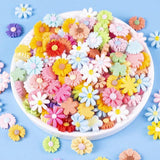 100 Pcs Resin Daisy Flowers Blessing Bag Clip Craft Decor