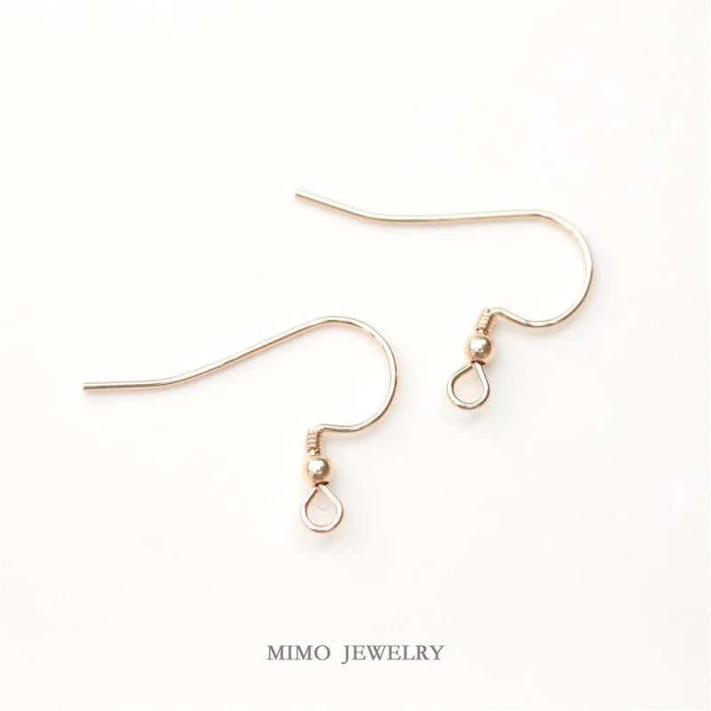 DIY Golden Wire Coil Bead Ear Hook Set