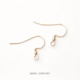 DIY Golden Wire Coil Bead Ear Hook Set