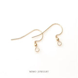 DIY Golden Wire Coil Bead Ear Hook Set