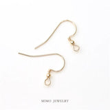 DIY Golden Wire Coil Bead Ear Hook Set