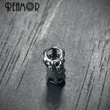 2pcs Stainless Steel Crown Tube Beads DIY Men Leather Cord Bracelet